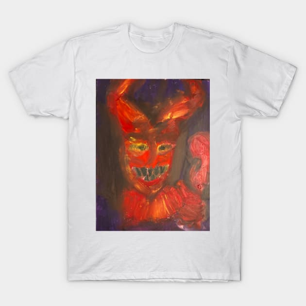 Devil on the Phone T-Shirt by Calenna99